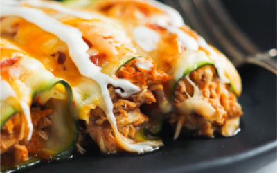 Healthy Bites Recipe:  Low-Carb Chicken Zucchini Enchiladas